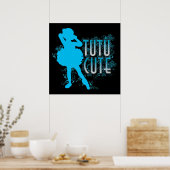 TuTu Cute (blauw) Poster (Keuken)