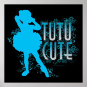 TuTu Cute (blauw) Poster (Voorkant)