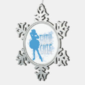 Tutu Cute (blauw) Tin Sneeuwvlok Ornament (Rechts)