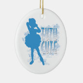 TuTu Cute blue Keramisch Ornament (Rechts)
