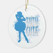 TuTu Cute blue Keramisch Ornament (Links)