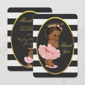 Tutu Cute Enic Prinses Stripes Dank u Bedankkaart (Voorkant / Achterkant)