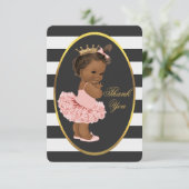 Tutu Cute Enic Prinses Stripes Dank u Bedankkaart (Staand voorkant)