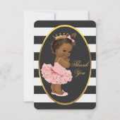 Tutu Cute Enic Prinses Stripes Dank u Bedankkaart (Voorkant)