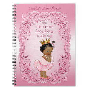 Tutu Cute Ethnic Princess Baby shower Guestbook Notitieboek