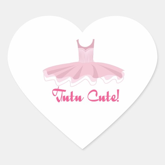 Tutu Cute Hart Sticker (Voorkant)