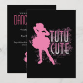 Tutu Cute Party of overw-uitnodiging Kaart (Voorkant / Achterkant)