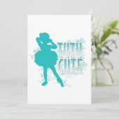 Tutu Cute Party of overw-uitnodiging Kaart (Staand voorkant)