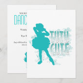 Tutu Cute Party of overw-uitnodiging Kaart (Voorkant / Achterkant)