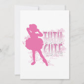 Tutu Cute Party of overw-uitnodiging Kaart (Voorkant)