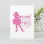 Tutu Cute Party of overw-uitnodiging Kaart (Staand voorkant)