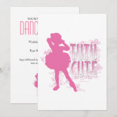 Tutu Cute Party of overw-uitnodiging Kaart (Voorkant / Achterkant)