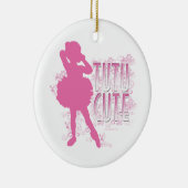 TuTu Cute Pink Keramisch Ornament (Rechts)