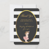 Tutu Cute Princess Ballerina Stripes Kaart (Achterkant)