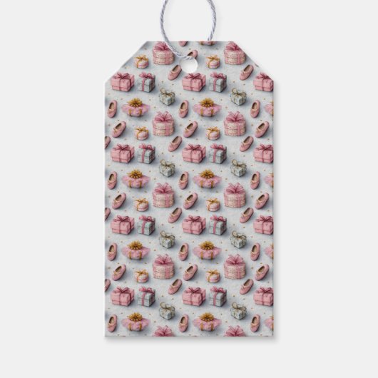 Tutu Cute Roze Ballerina Verjaardag Cadeaulabel (Voorkant)
