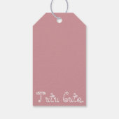 Tutu Cute Roze Ballerina Verjaardag Cadeaulabel (Achterkant)