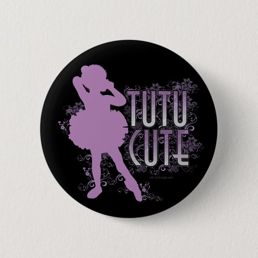 Tutu Cute (Violet) Ronde Button 5,7 Cm (Voorkant)