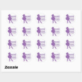 Tutu Cute (Violet) Ronde Sticker (Vel)
