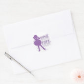 Tutu Cute (Violet) Ronde Sticker (Envelop)