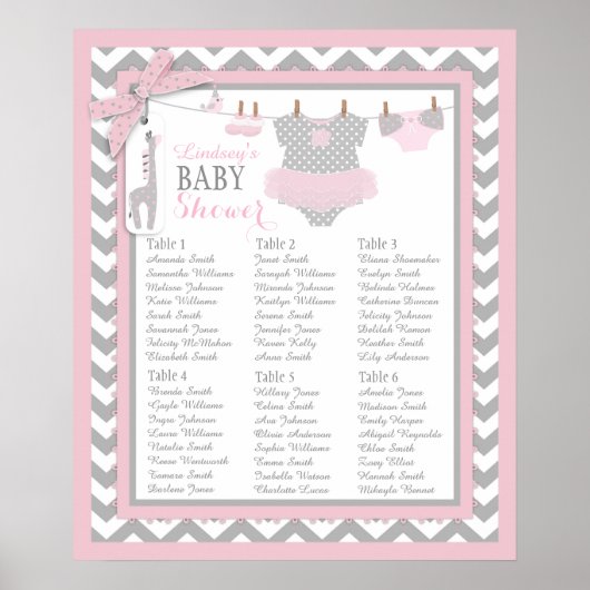 Tutu Diaper-Baby shower van tapes Poster (Voorkant)