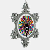 Tutu Elegant (Ballet Dancer) Snowflake Pewter Chri Tin Sneeuwvlok Ornament (Links)