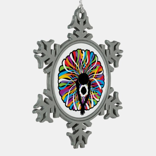 Tutu Elegant (Ballet Dancer) Snowflake Pewter Chri Tin Sneeuwvlok Ornament (Links)