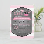 Tutu- en Stripe Baby shower Kaart (Staand voorkant)