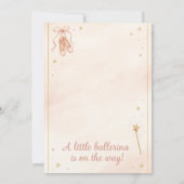 Tutu Excited Ballerina Baby Shower Invitation (Achterkant)