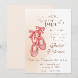 Tutu excited Ballerina Baby Shower Kaart