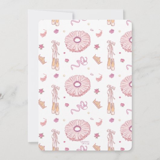 Tutu Excuses Ballerina Elke Age Birthday Party Kaart (Achterkant)