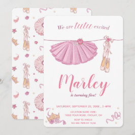 Tutu Excuses Ballerina Elke Age Birthday Party Kaart