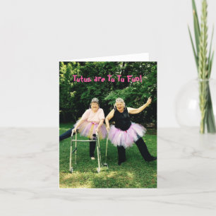 Tutu Fun voor senior medewerkers - Note Cards Kaart