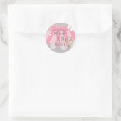 Tutu Girl's Birthday Party Pink Bedankt Ronde Sticker (Tas)
