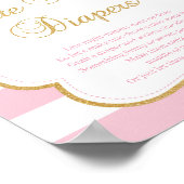 Tutu jurk baby shower laat-nachtbord poster (Hoek)