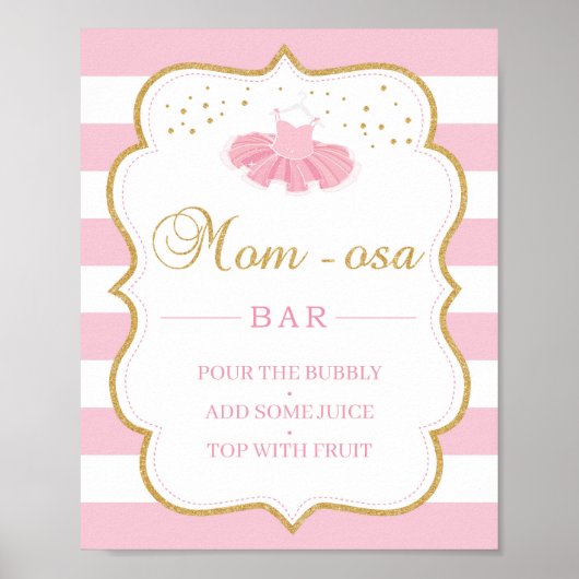 Tutu jurk baby shower Mam-osa barteken Poster (Voorkant)