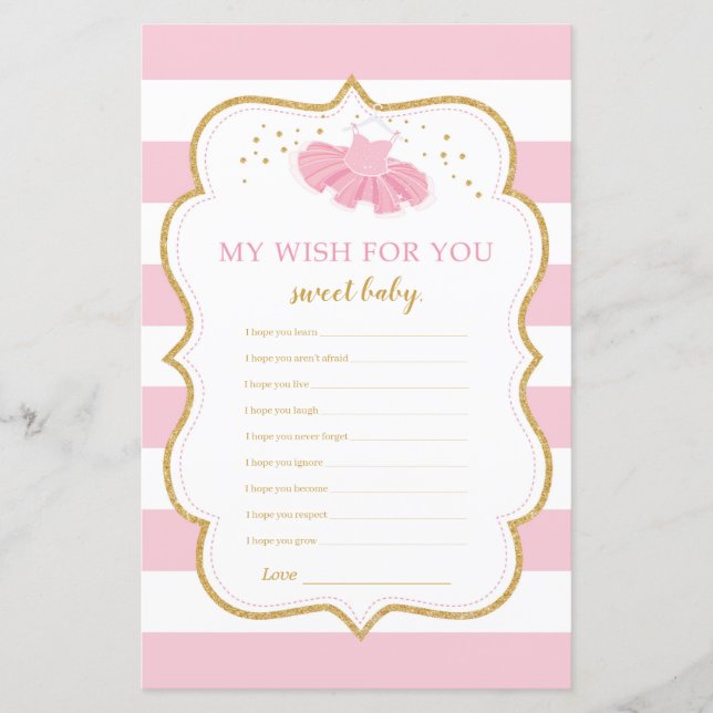 Tutu jurk ballerina wenst de baby wedstrijd (Voorkant)