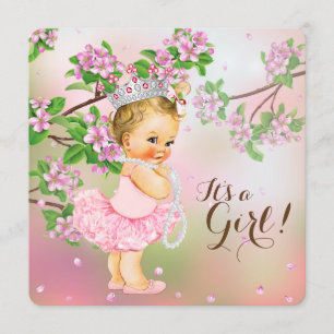 Tutu Kersenbloesem Parel Baby Shower Kaart