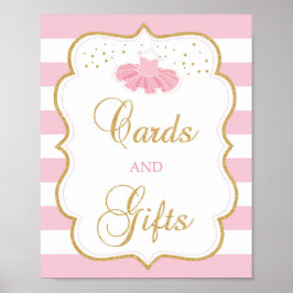 Tutu-kledingkaarten voor baby shower en cadeaubord poster
