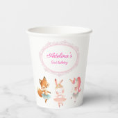 Tutu Leuke Ballerina Ballet Dieren Verjaardagsfees Papieren Bekers (Achterkant)
