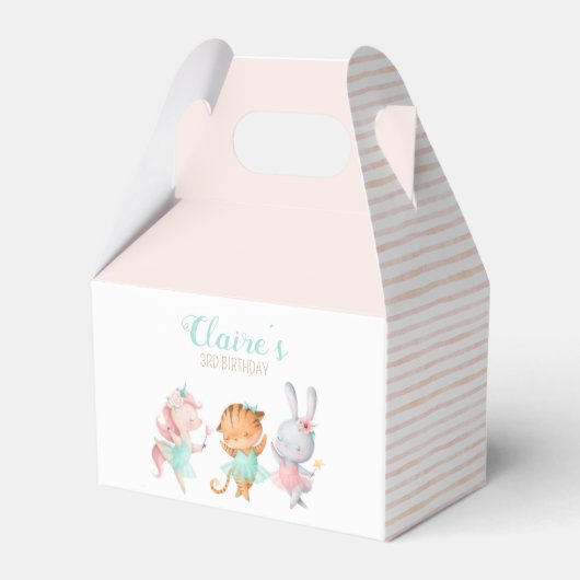 Tutu Leuke Dierenballerina Verjaardagsfeestgast Bedankdoosjes (Achterkant)