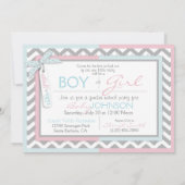 Tutu of Stropdas & Chevron Print Gender onthullen Kaart (Achterkant)