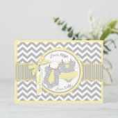 Tutu of Stropdas & Chevron Print Gender onthullen Kaart (Staand voorkant)