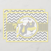 Tutu of Stropdas & Chevron Print Gender onthullen Kaart (Voorkant / Achterkant)
