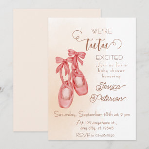Tutu opgewonden Ballerina Baby Shower Kaart