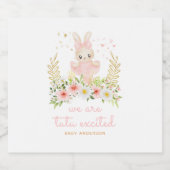 Tutu Opgewonden Ballerina Baby shower Sparkling Wijnetiket (Enkel label)