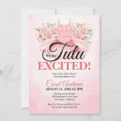 Tutu Opgewonden Bloemen Schattige Baby shower Kaart (Voorkant)