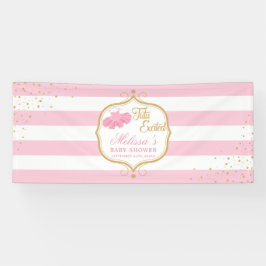 Tutu opgewonden roze jurk en gouden glitter vonken spandoek