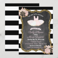 Tutu Opgewonden Tutu Baby shower Uitnodiging