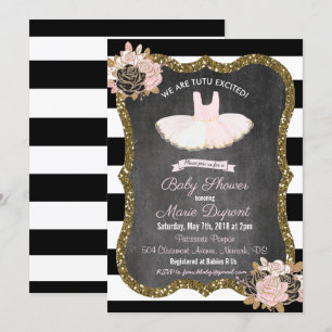 Tutu Opgewonden Tutu Baby shower Uitnodiging