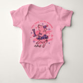 Tutu Piggy 1st Birthday Custom Romper (Voorkant)